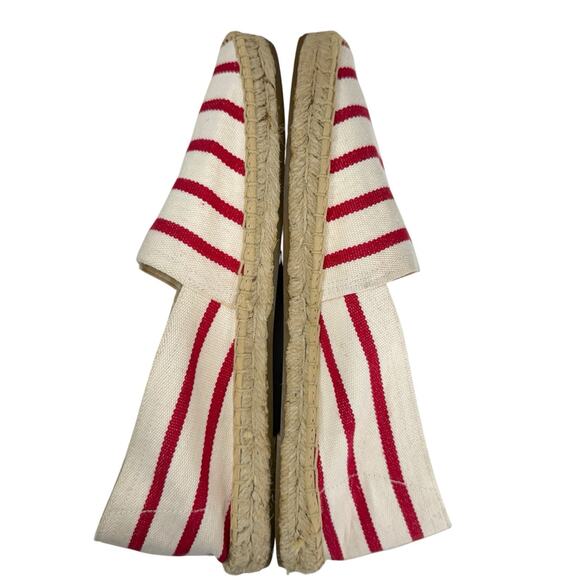 SOLUDOS Dali Red White Stripe Espadrille Flats Women's size 11 - Picture 8 of 11